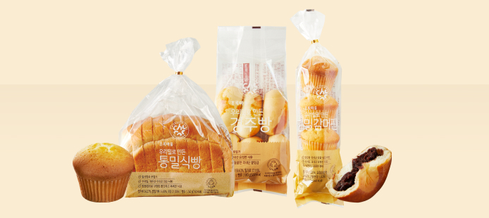 우리 밀로 만든 초록마을 인기 빵 3종