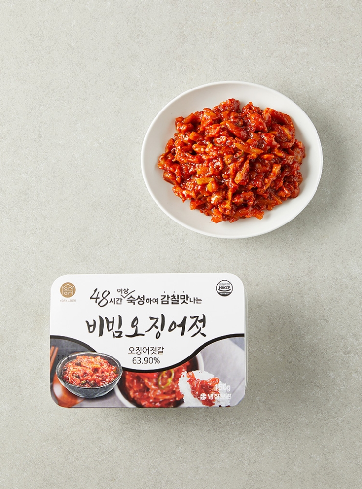 48시간이상 숙성하여 감칠맛 나는 비빔오징어젓(150g)
