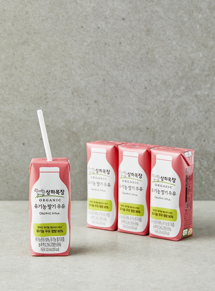 상하목장 유기농 딸기우유(125mL×4입)