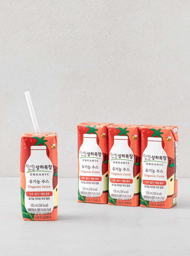 상하목장 유기농 주스딸기(125mL×4입)