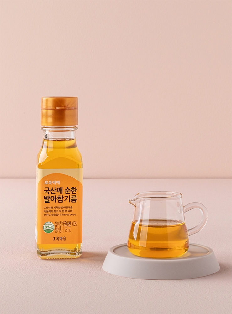 초록베베 국산깨 순한 발아참기름(75mL)