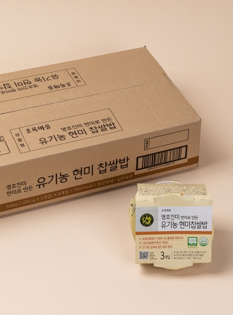 [24개입]영호진미 현미로 만든 유기농 현미찹쌀밥(1box)
